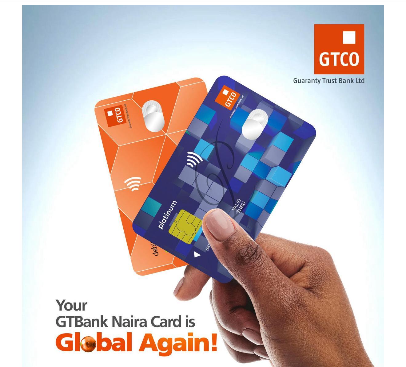 GTBank resumes international foreign transactions Naira Mastercard
